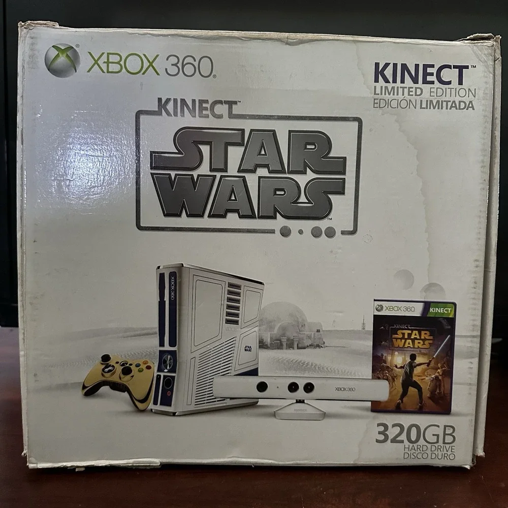 Microsoft Xbox 360 S Limited Edition Star Wars Console Tested No Controller